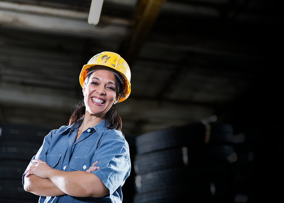 Female construction worker