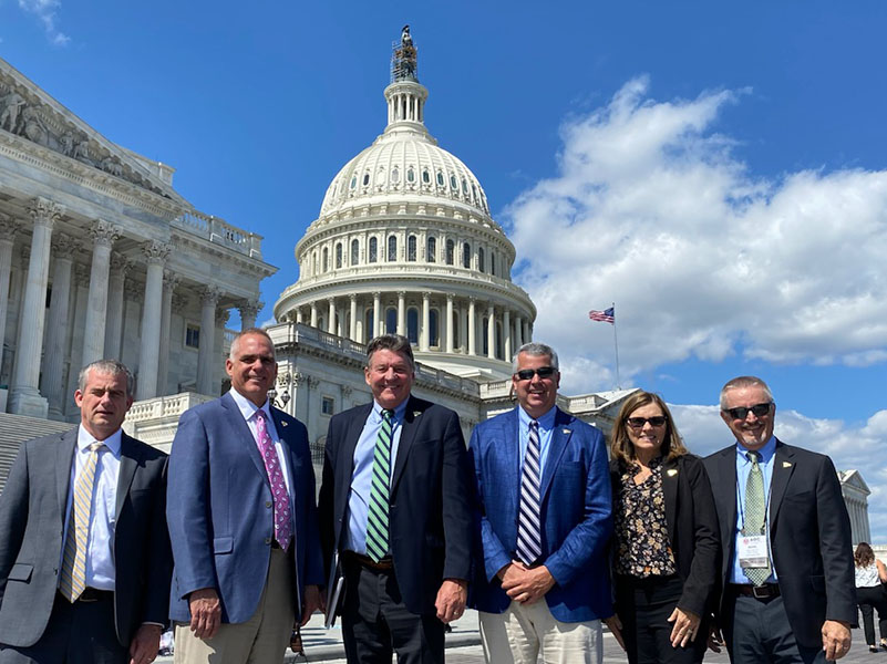 Staff and CAGC Board in front of Capitol Building