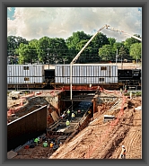 UNC-Greensboro - Railroad Pedestrian Underpass - Concrete Pour of Tunnel Bottom